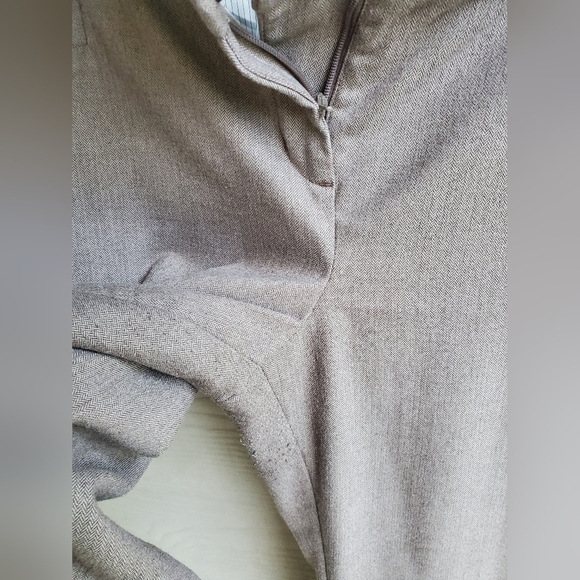 EXPRESS Khaki Beige Columnist Business Casual Professional Office Trousers Pants - Picture 8 of 15